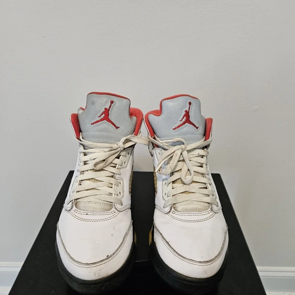 Air Jordan 5 Retro Fire Red Silver TongueDA1911-102 Men's 9.5 (2020)